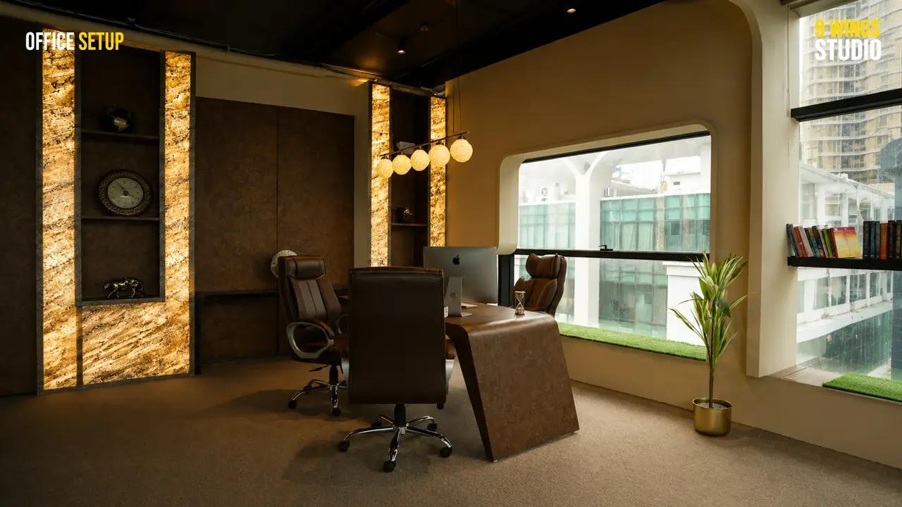 9 Wings Studios Boss Cabin Office Setup